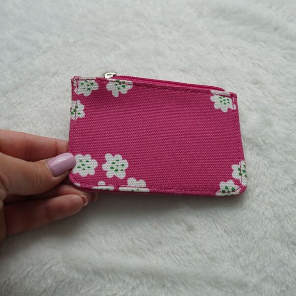 NWT Marimekko for Clinique Pink Floral Coin Pouch Card Case - Picture 4 of 6